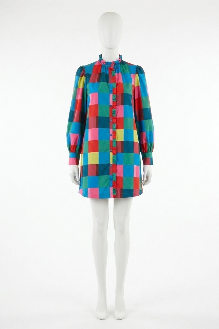 NEW ALDEN ADAIR nora dress in holiday check